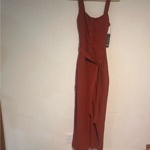 NWT As you wish pantsuit burnt orange color size‎ large woman’s
